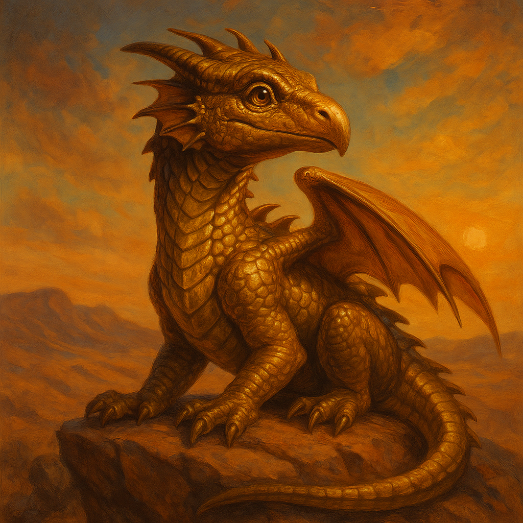 Brass Dragon Wyrmling